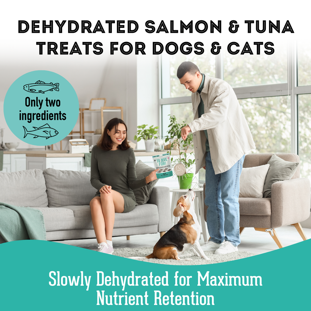 Premium Dehydrated Protein Wild Salmon & Tuna Treat For Dogs & Cats