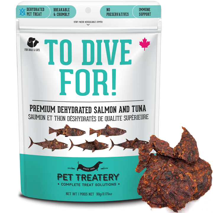 Premium Dehydrated Protein Wild Salmon & Tuna Treat For Dogs & Cats