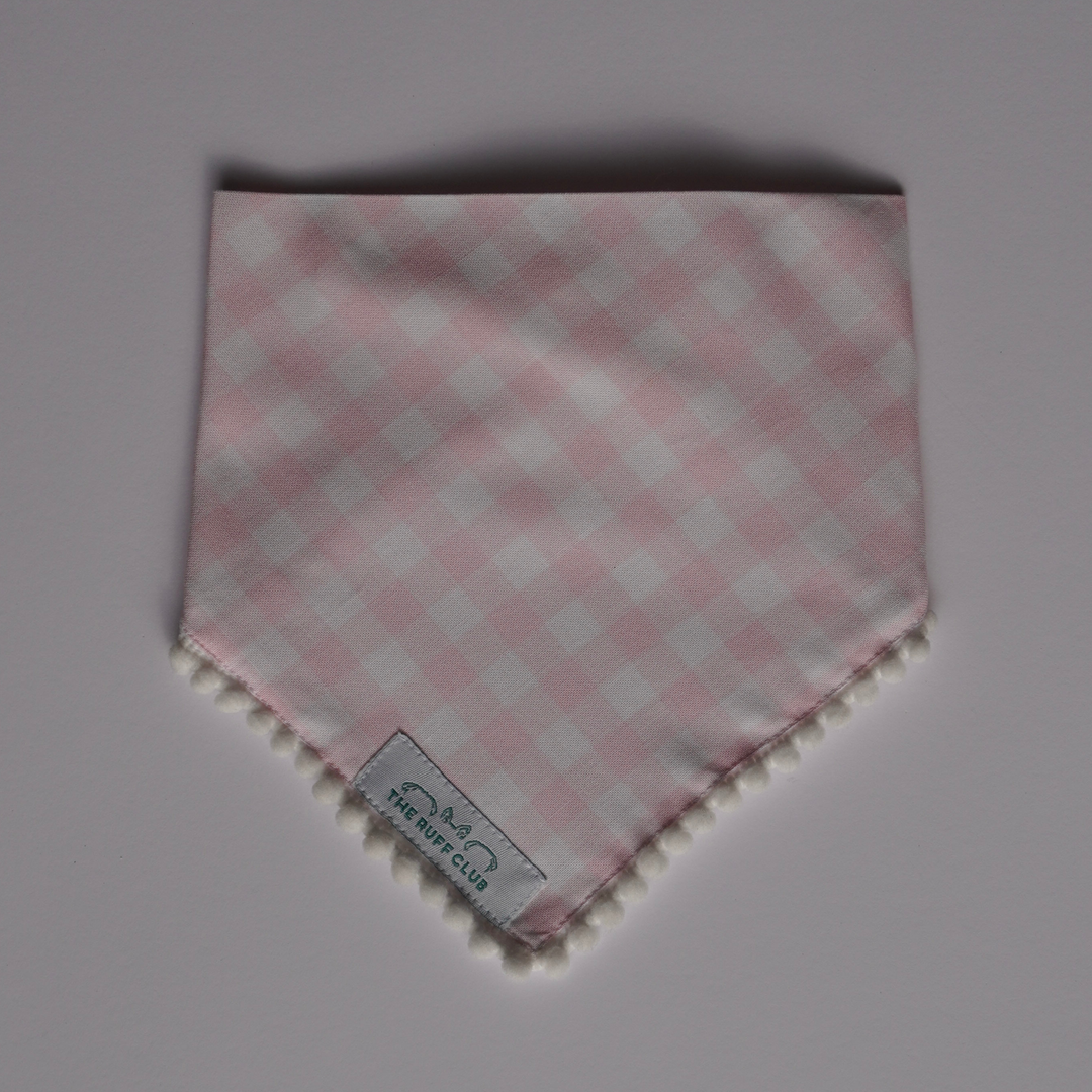 Pink Check | Pet Bandana Collection