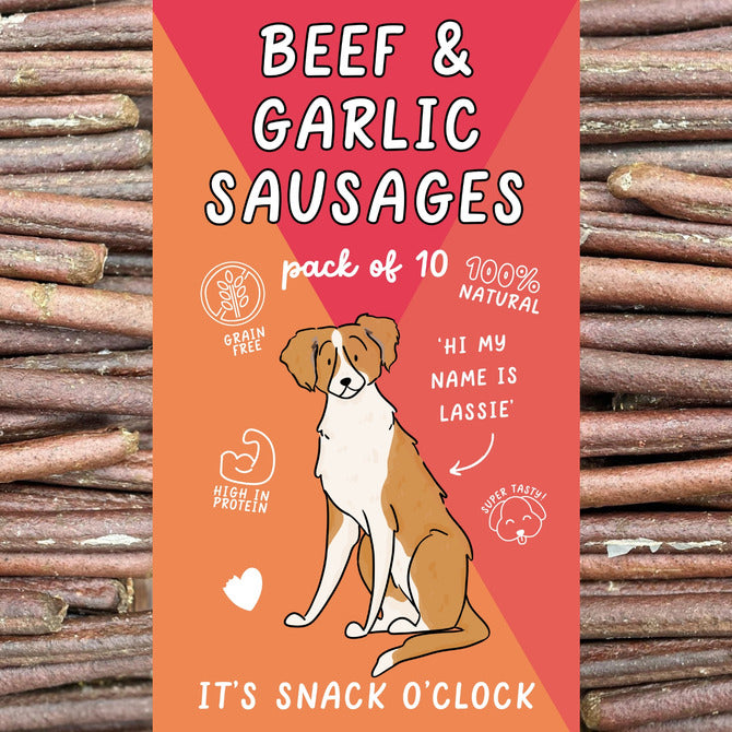 Beef & Garlic Sausages