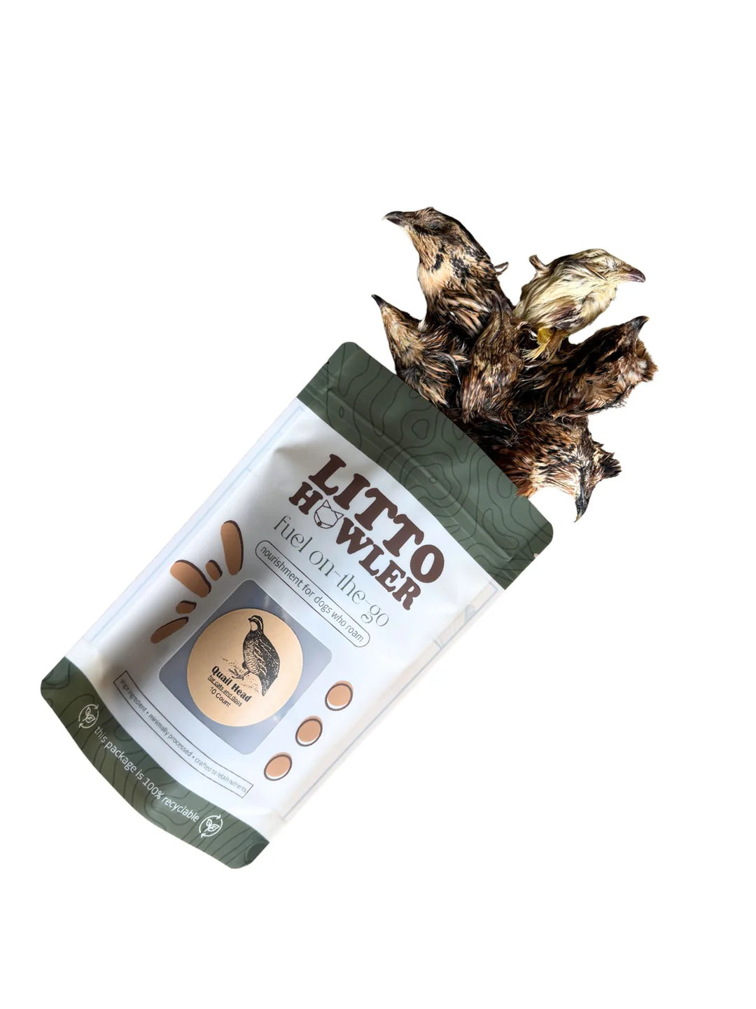 Dehydrated Quail Heads | Litto Howler