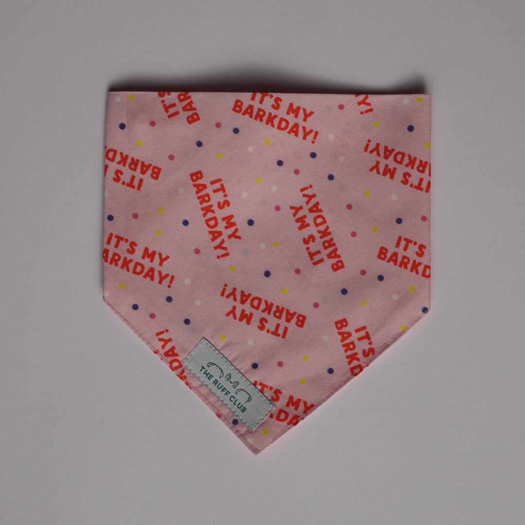 Pink Barkday | Pet Bandana Collection