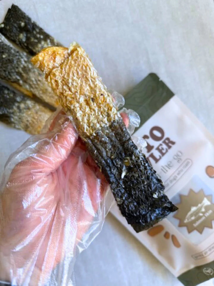 Freeze-Dried Salmon Skin Rolls | Litto Howler