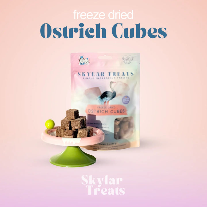 Freeze Dried Ostrich Cubes