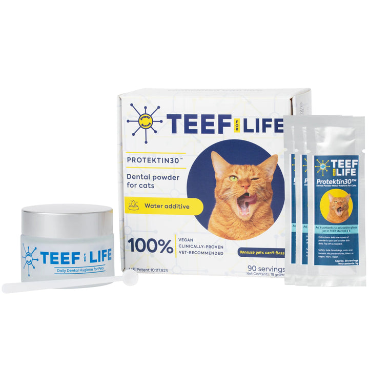 TEEF for Life - Protektin30™ - Dental Kit: Powder water additive for cats