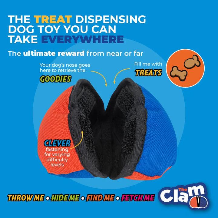 The Clam - Treat Dispensing Dog Toy