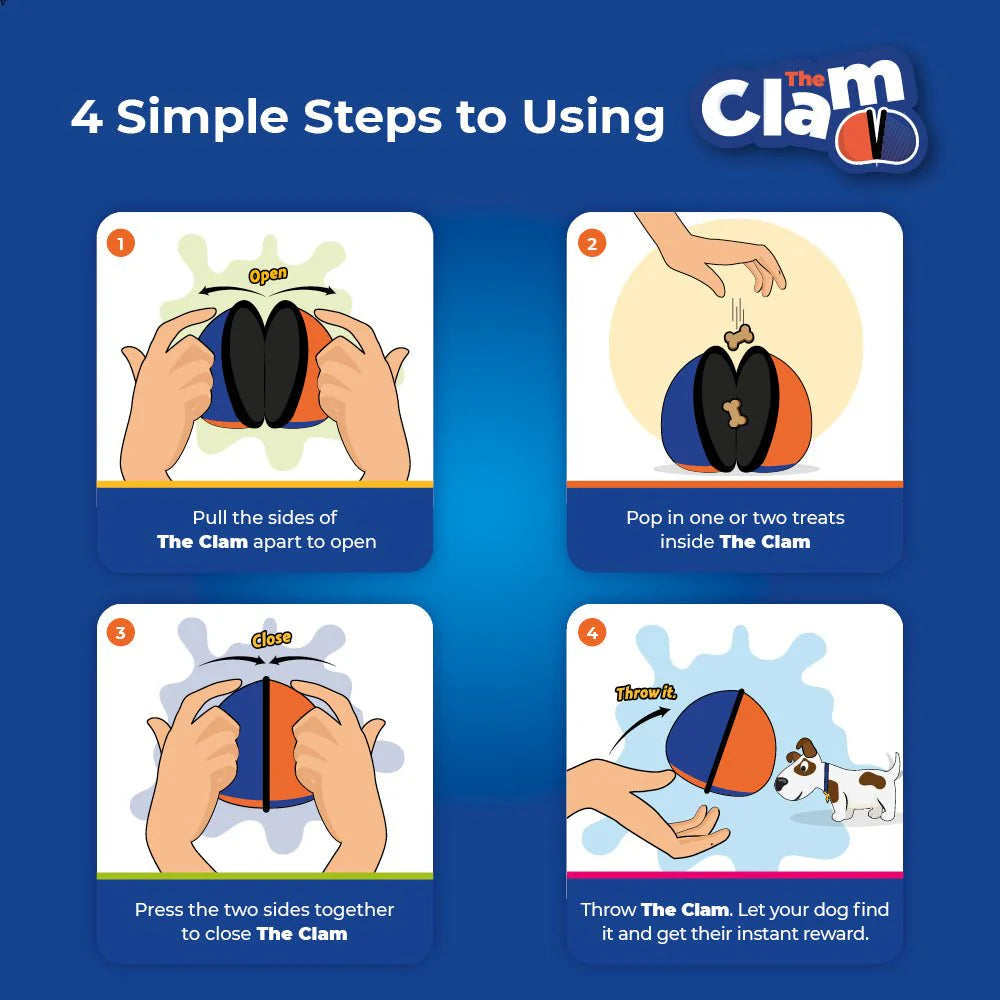 The Clam - Treat Dispensing Dog Toy