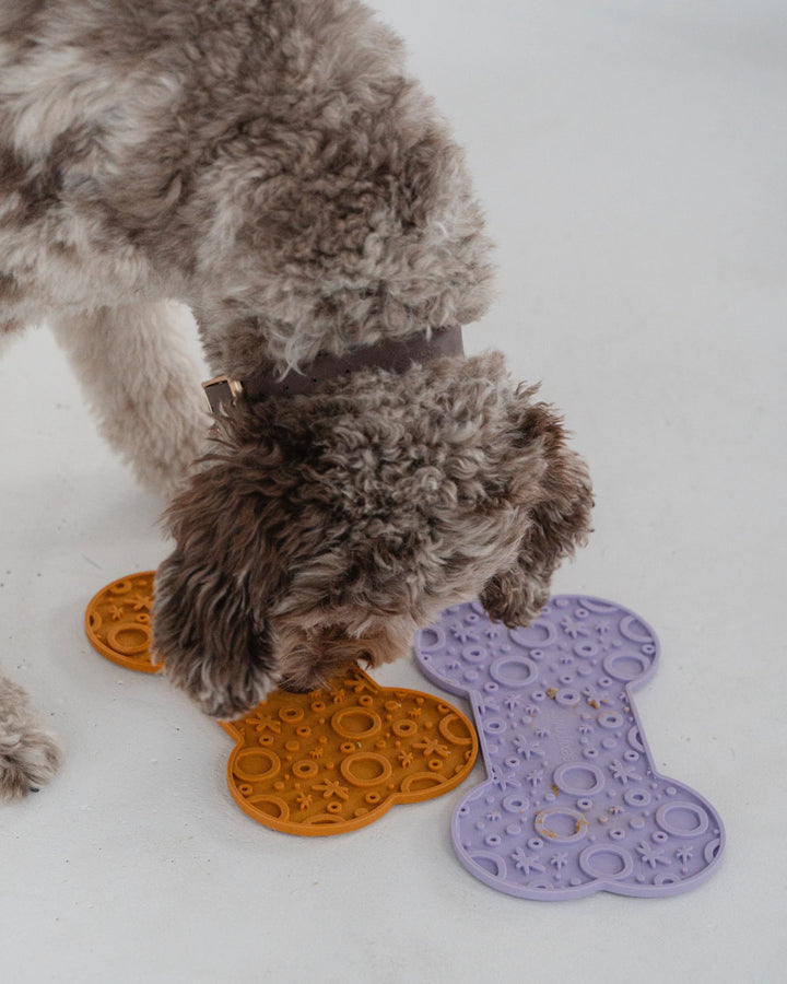 Lilac Bone Enrichment Lick Mat