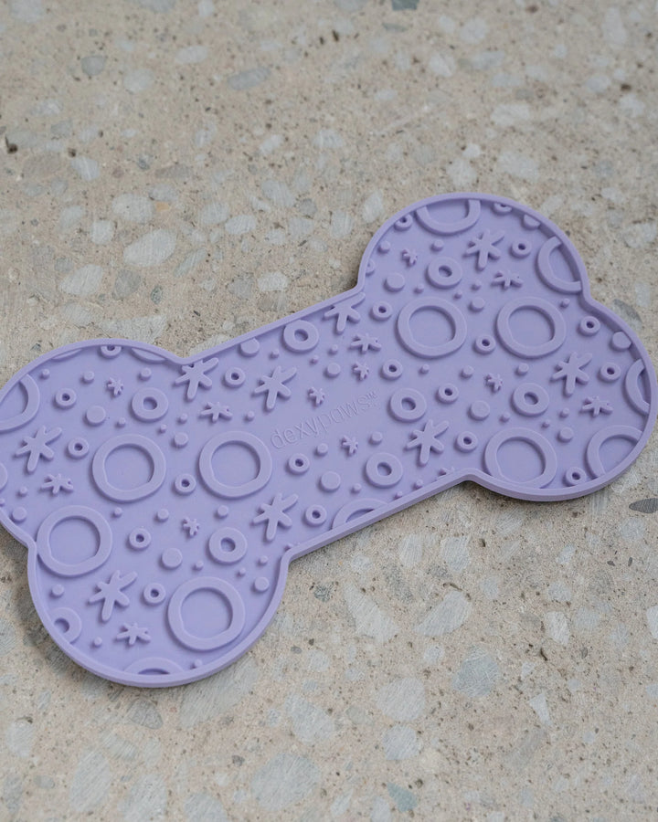 Lilac Bone Enrichment Lick Mat