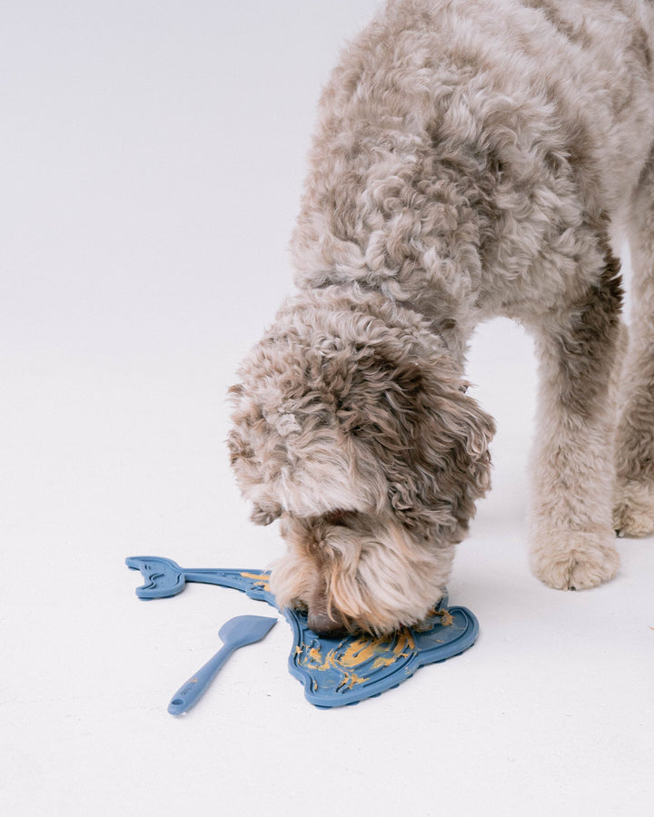 Camping Edition: Large Whale Enrichment Lick Mat with Spatula Set