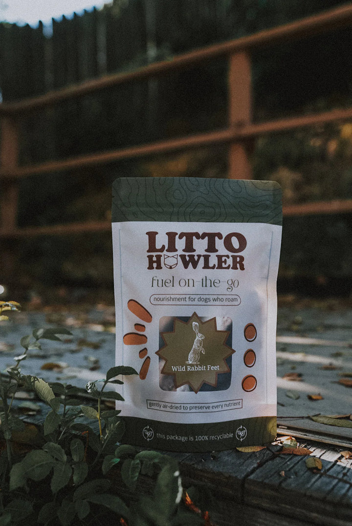 Dehydrated Wild Rabbit Feet | Litto Howler