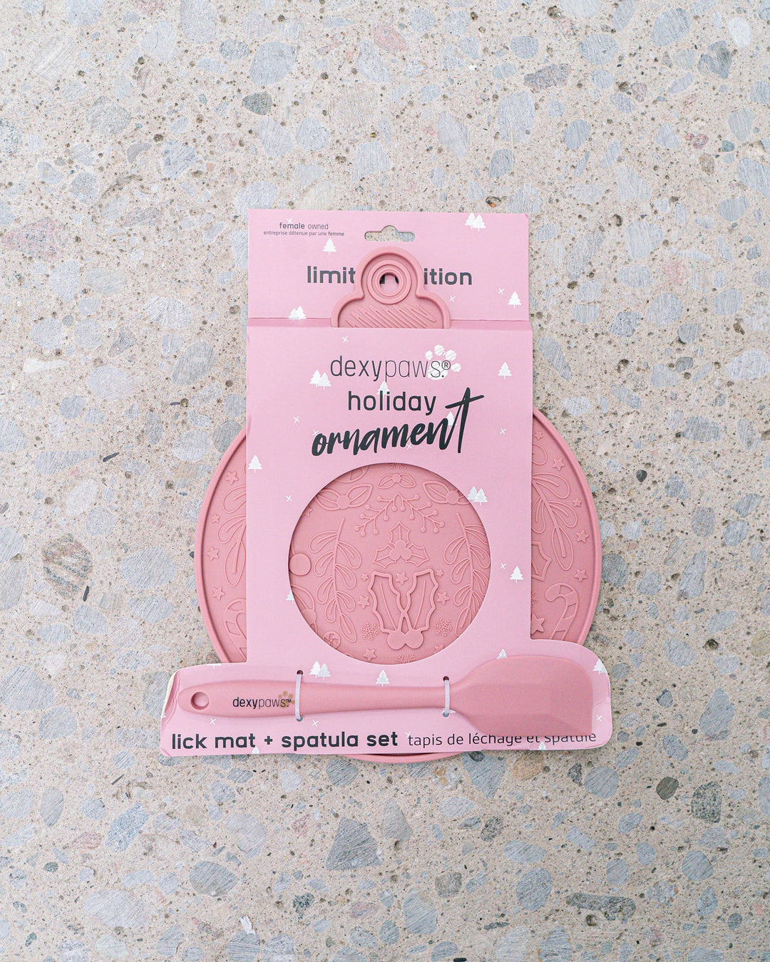 2 Piece Ornament Lick Mat & Spatula Set