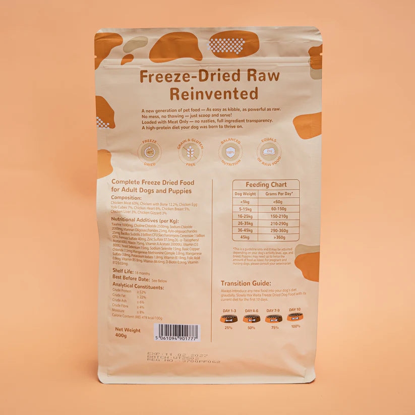 Freeze Dried Complete Chicken Recipe for Dogs