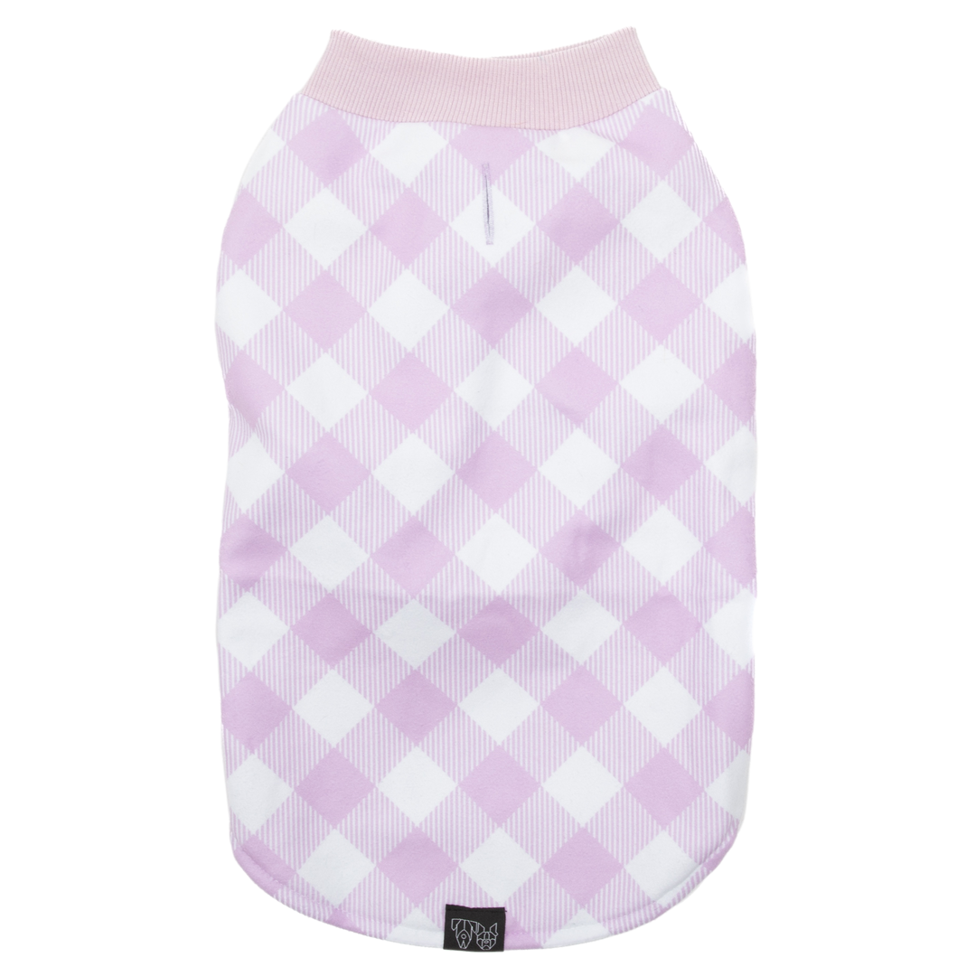 Dog Fleece Pyjamas | Berry Gingham