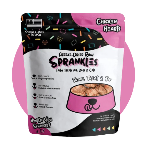 Freeze Dried Chicken Heart Treats for Cats & Dogs