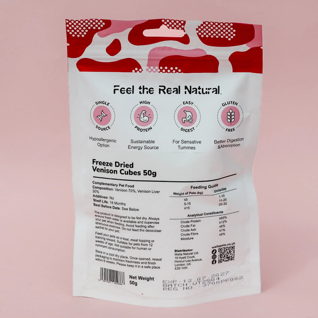 Freeze-Dried Venison Cubes