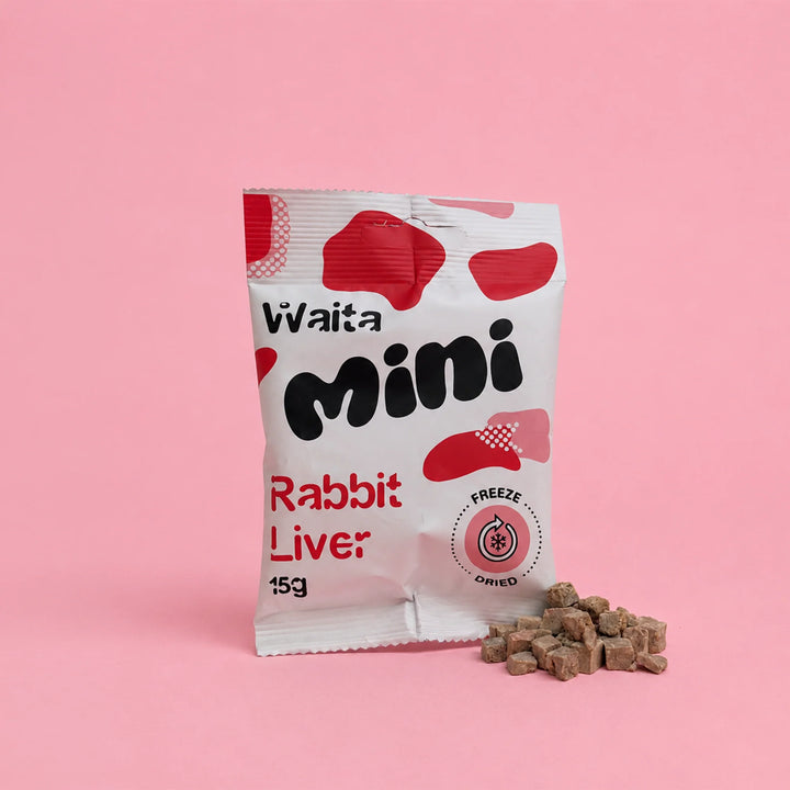 Freeze Dried Mini Rabbit Liver Cubes | Waita Pets