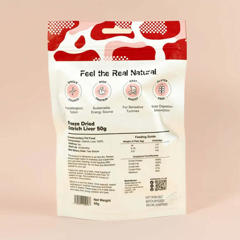 Freeze Dried Ostrich Liver