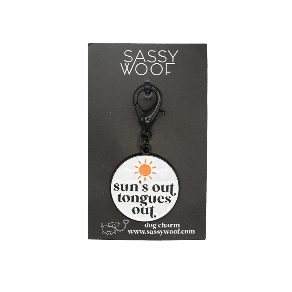 Dog Collar Tag | Sun's Out Tongues Out