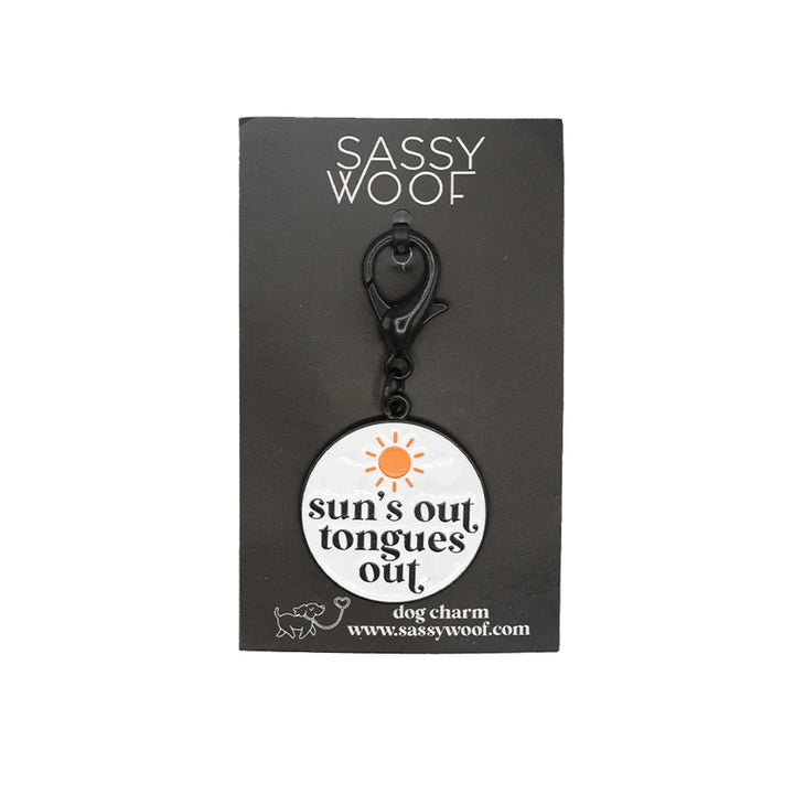 Dog Collar Tag | Sun's Out Tongues Out