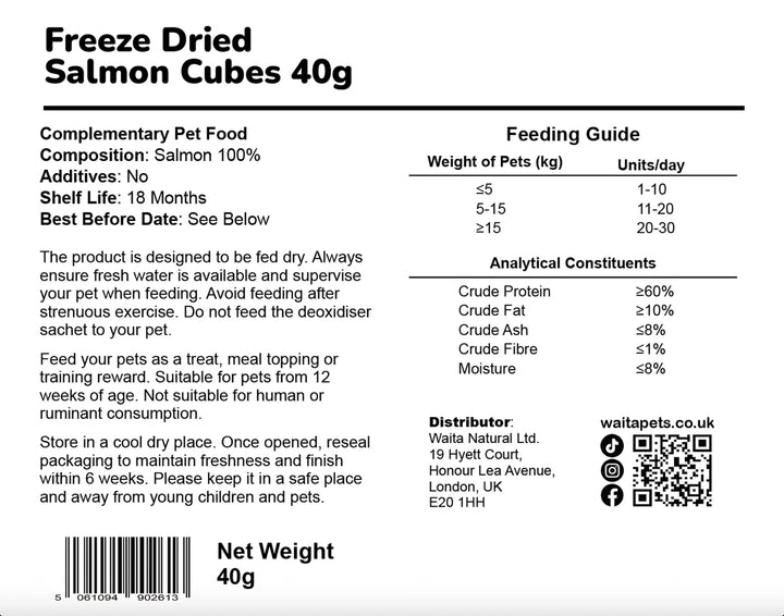 Freeze Dried Salmon Cubes