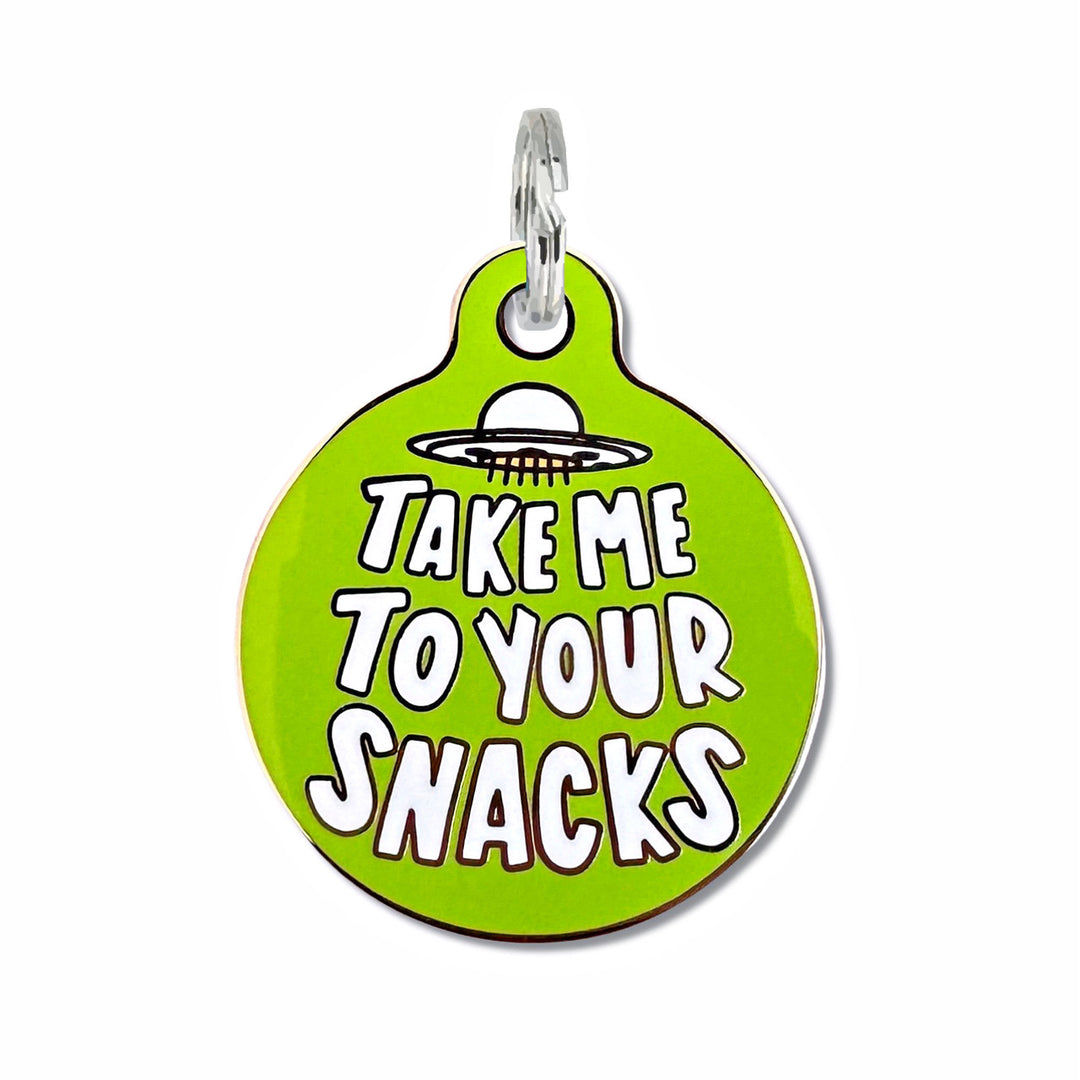 Take Me to Your Snacks Dog Tag