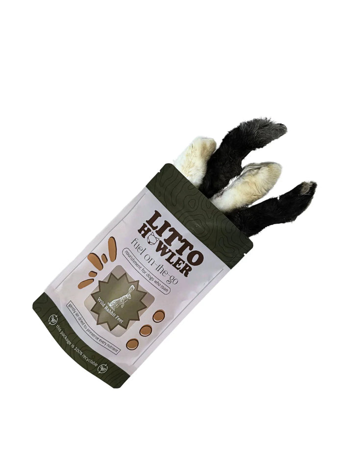 Dehydrated Wild Rabbit Feet | Litto Howler