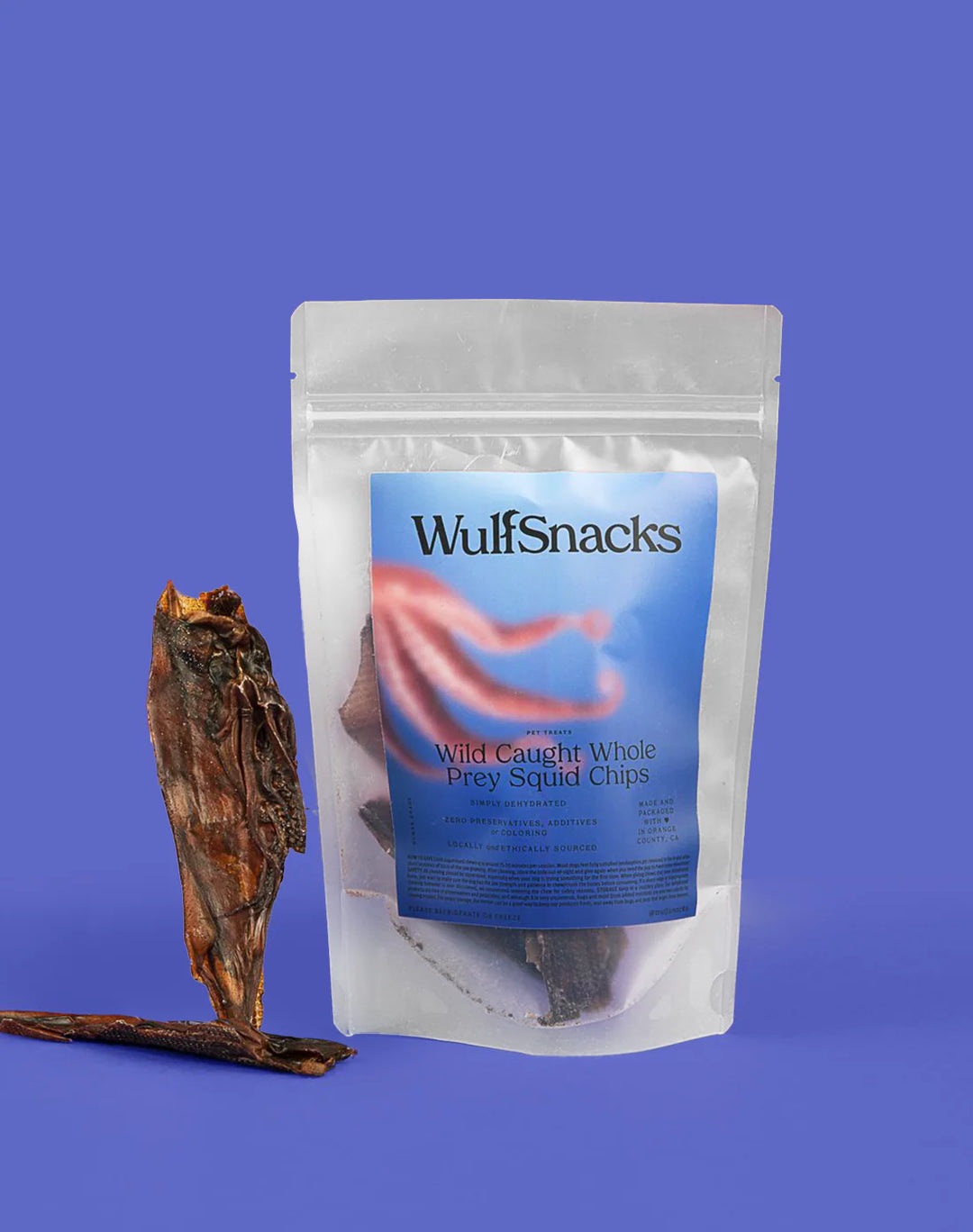 Wild Caught Whole Prey Squid Chips