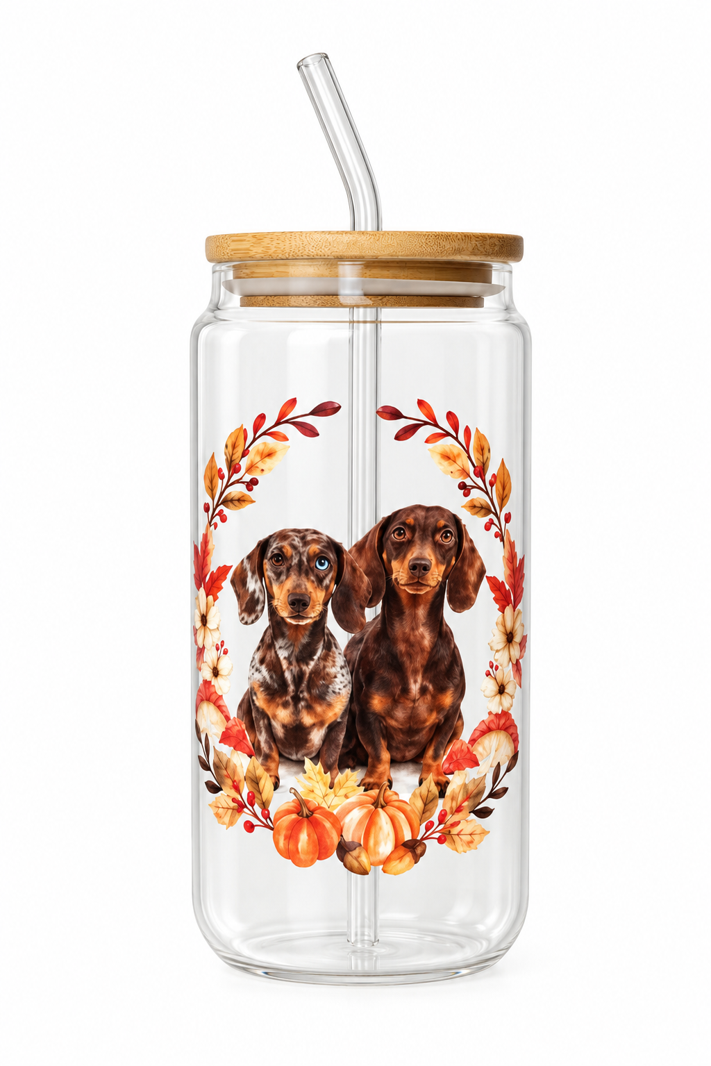 Autumn Personalised Glass Tumbler