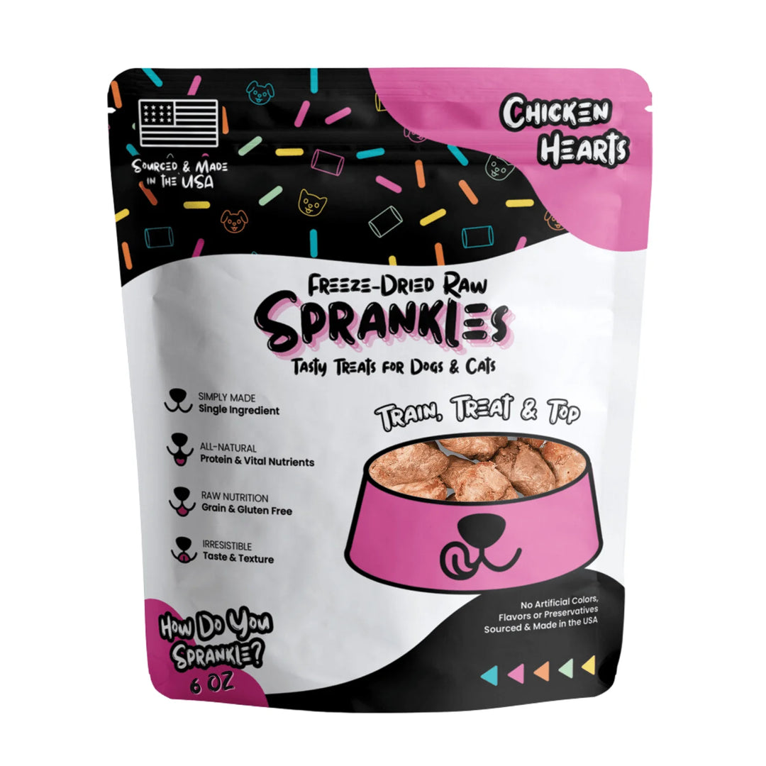 Freeze Dried Chicken Heart Treats for Cats & Dogs