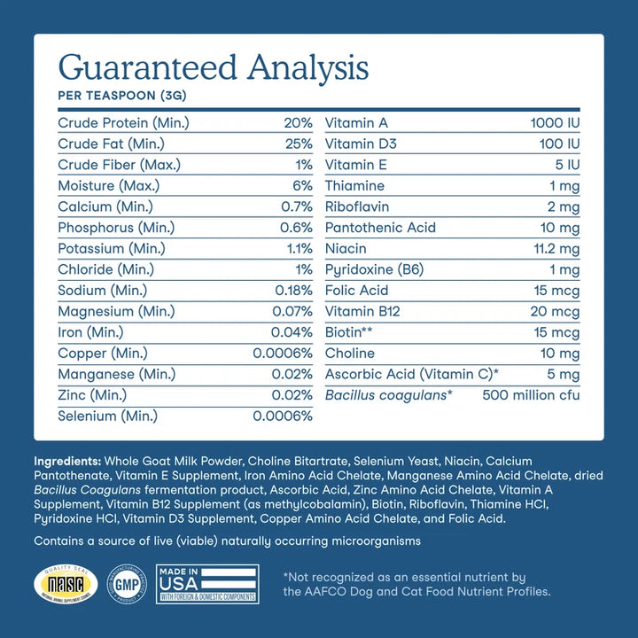 Multivitamin Goat Milk Topper