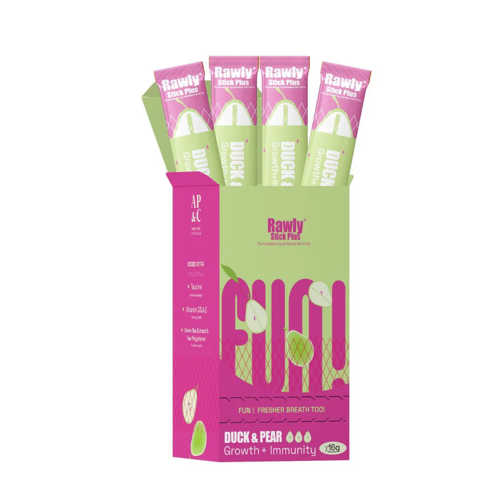 Rawly Stick PLUS | Creamy Cat Puree | Duck & Pear