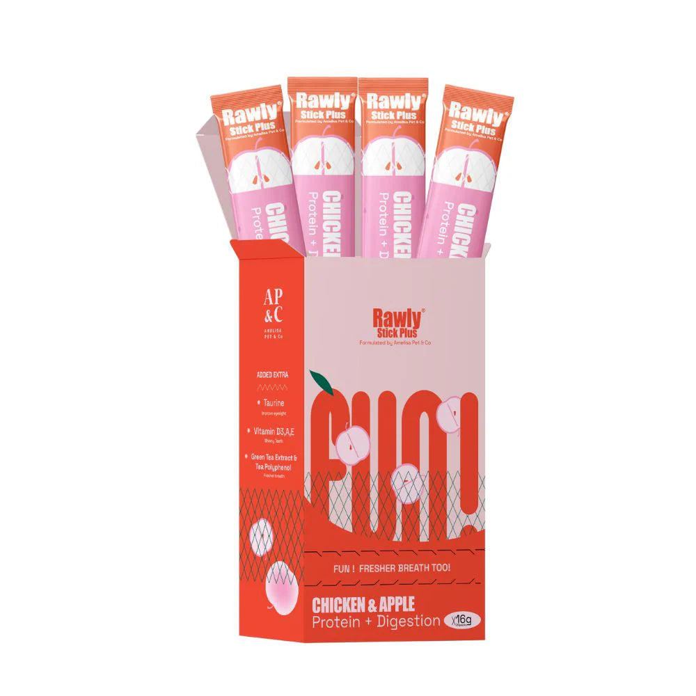 Rawly Stick PLUS | Creamy Cat Puree | Chicken & Apple