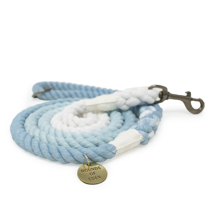 Rope Leash | Ice | Blue & White Ombre