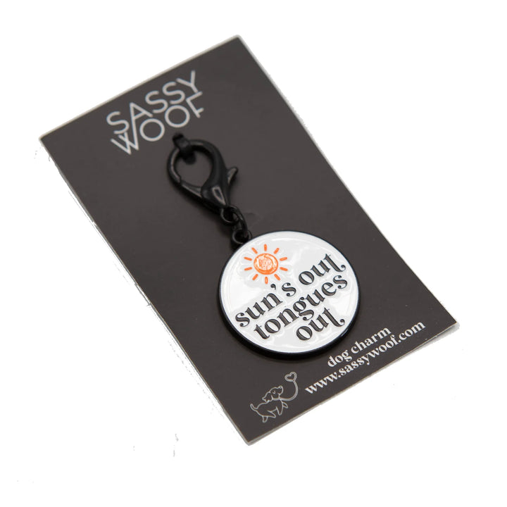 Dog Collar Tag | Sun's Out Tongues Out