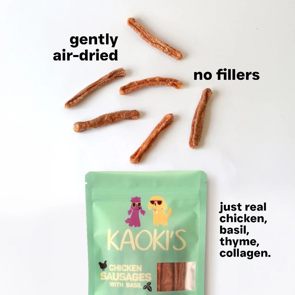 Air-Dried Chicken Sausages with Basil