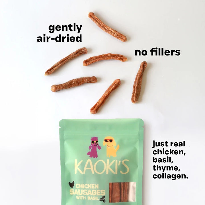 Air-Dried Chicken Sausages with Basil