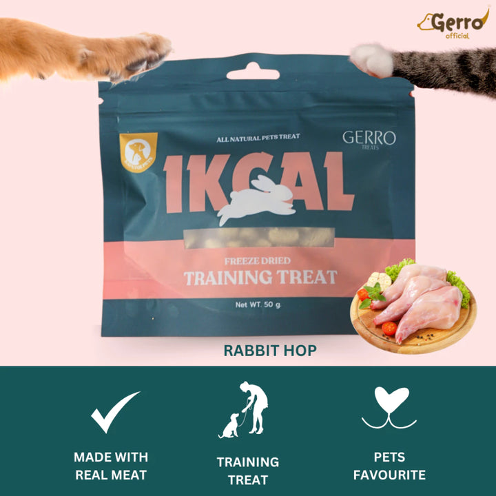 1Kcal Freeze Dried Rabbit Training Treats