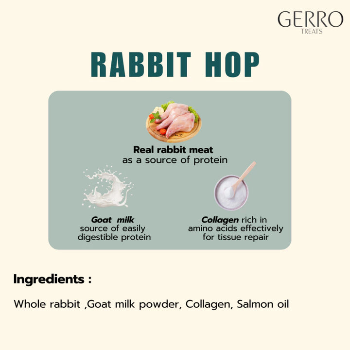 1Kcal Freeze Dried Rabbit Training Treats